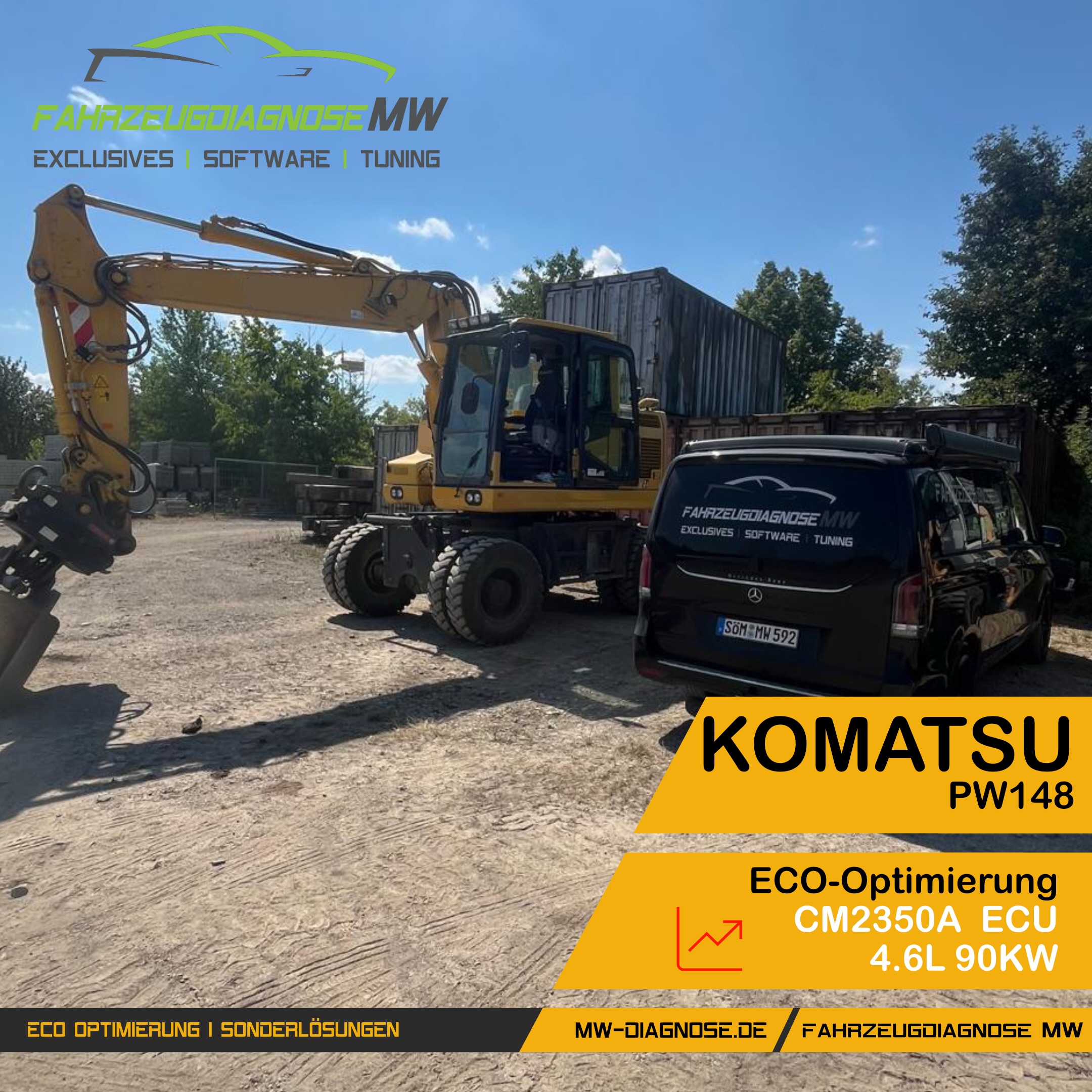 Komatsu PW148 | Motor 4.6L 90KW